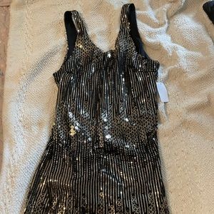 Gold sequins dress